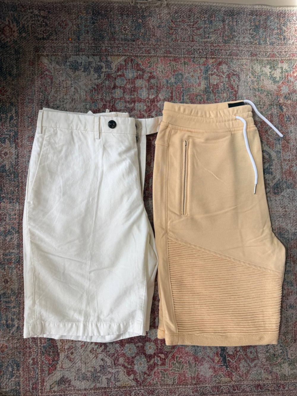 Salle Privee Linen Shorts & Arcticpremium soft Yellow Drawstring Shorts Set